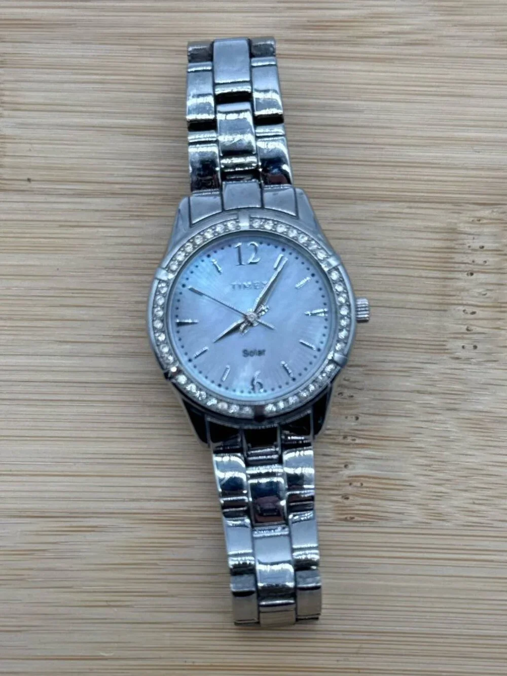 Timex Women's Solar Premium Dress Watch 28mm Silver-Tone TW2V39300JI